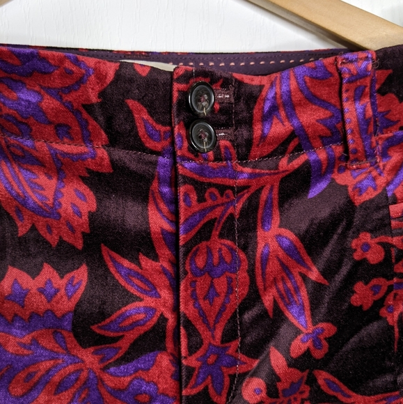 ✨HostPick✨ Anthropologie - The Essential Women Printed Velvet Slim Trous… - Picture 9 of 12